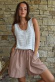 Arbi Gingham Short Hazelnut